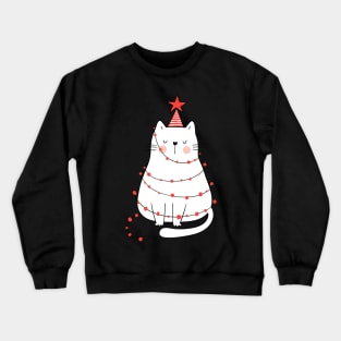 Cute Cat Gift For Christmas Crewneck Sweatshirt